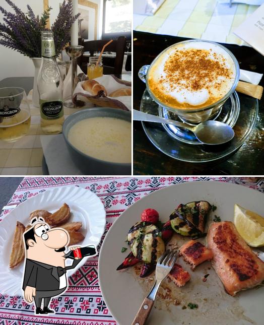 Check out the image displaying drink and food at Restaurant Quartiere