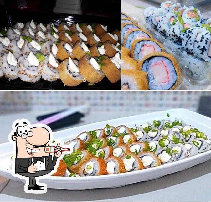 Peça diferentes opções de sushi