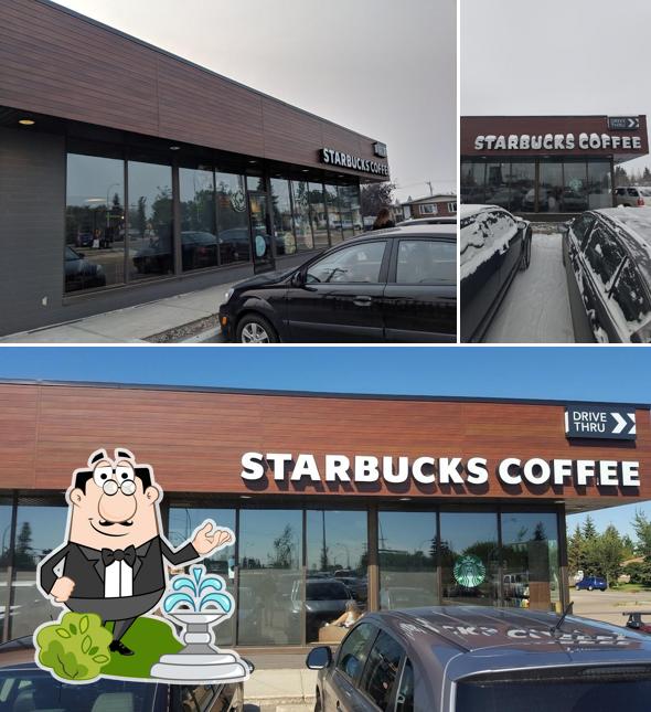 The exterior of Starbucks