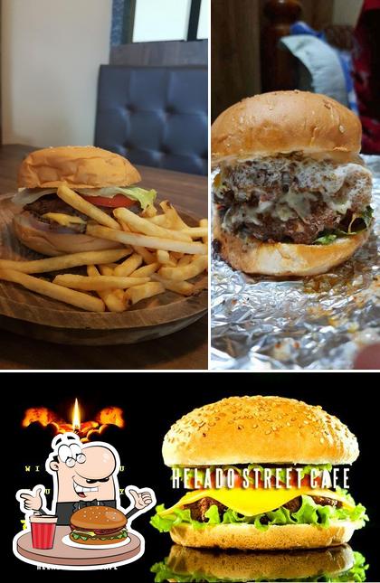 Get a burger at Helado Street Cafe
