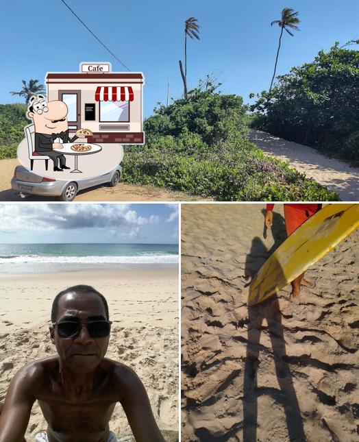 Você pode espairecer no na área externa do Cabana Do Swell