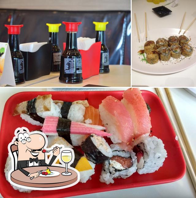 Check out the picture depicting food and beer at QiTemaki