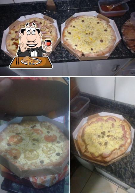 Escolha pizza no Pizzaria de Império Rio Grande da Serra SP