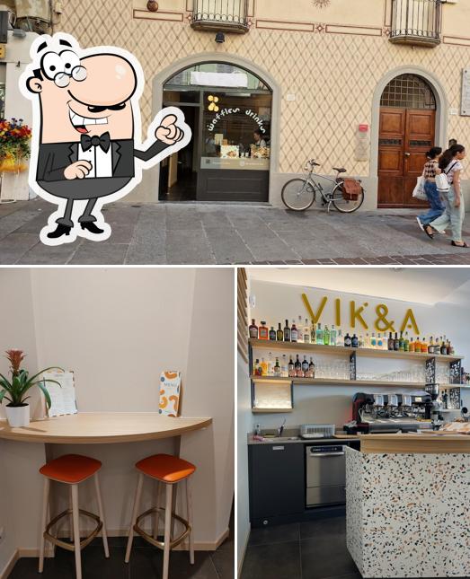 La immagine della interni e esterno di VIK&A Waffles Drinks