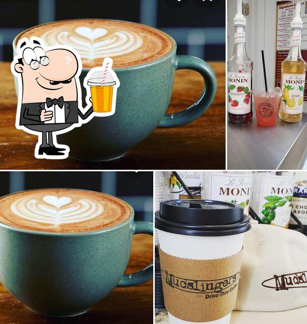 Enjoy a beverage at Mudslingers Drive-Thru Coffee