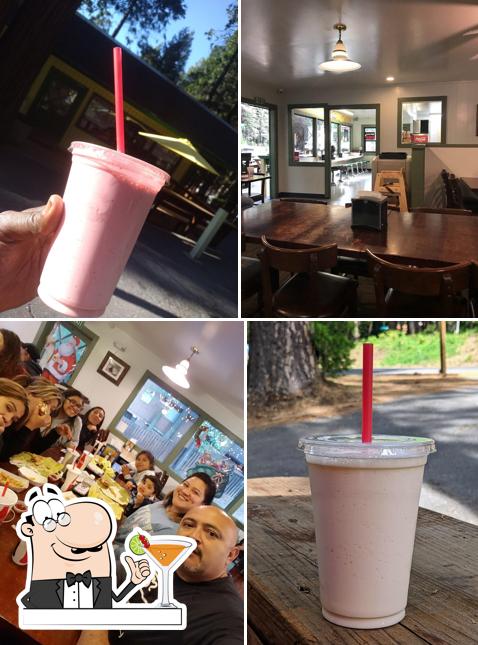 The photo of Giant Burger’s drink and dining table