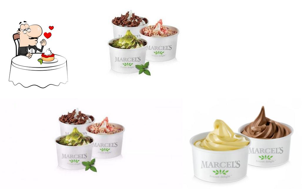 Marcel's Frozen Yoghurt serves a range of desserts