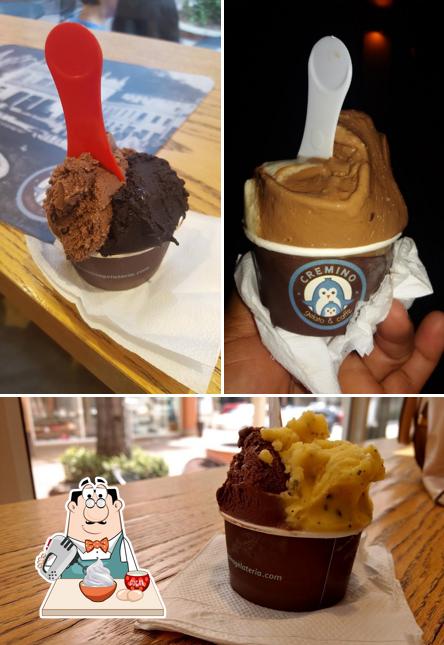 Cremino Gelato & Caffè serve uma seleção de sobremesas