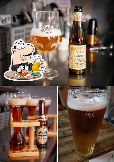 Vous pouvez prendre un verre de bière blonde ou brune