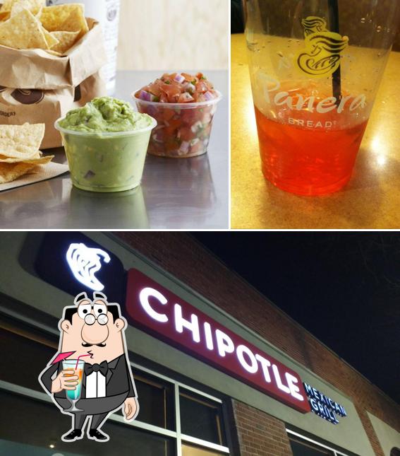 Check out the image displaying drink and exterior at Chipotle Mexican Grill
