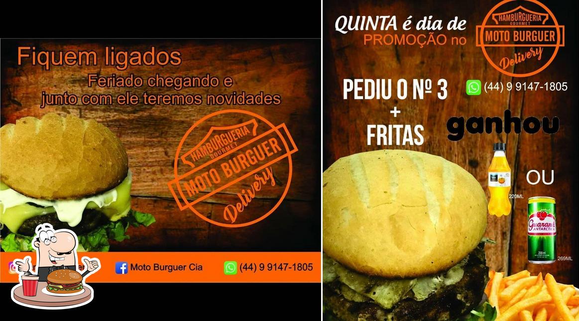 Delicie-se com um hambúrguer no Moto Burguer Cia