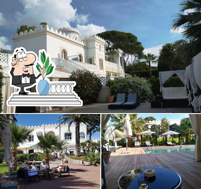 Vous pouvez prendre un bol d'air frais dans l'espace ouvert de Hotel La Villa Mauresque & Restaurant Le Bougainvillier