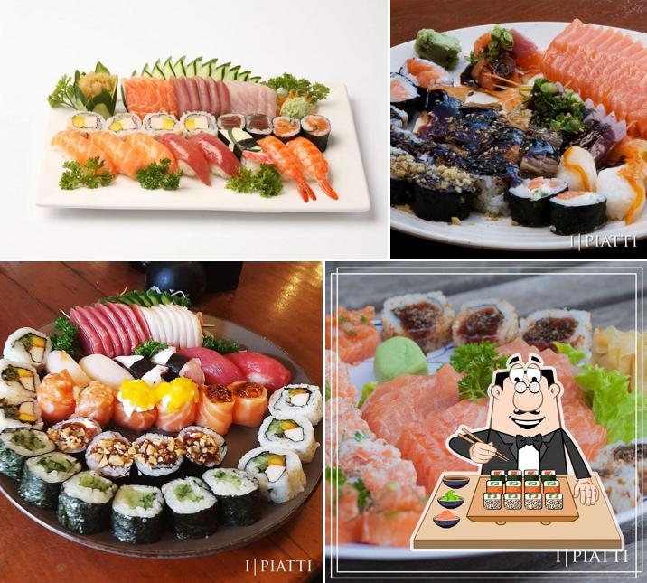 Prove diversas opções de sushi