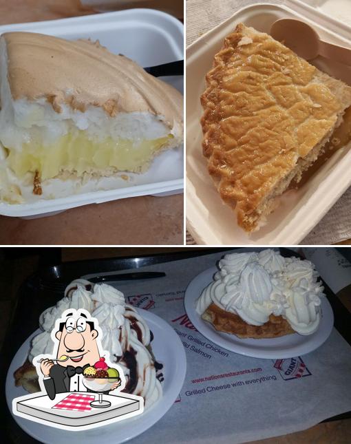 Nation's Giant Hamburgers & Great Pies offers a variety of desserts