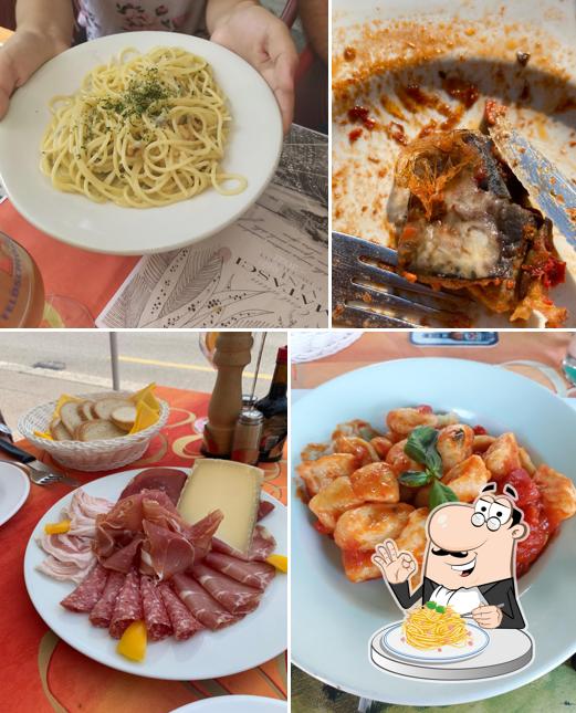 Spaghetti alla carbonara al Trattoria del Lago di Manuela Buetti