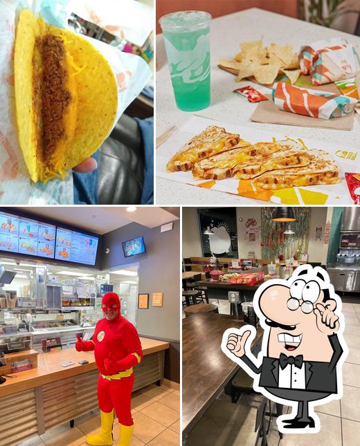 The image of interior and food at Taco Bell