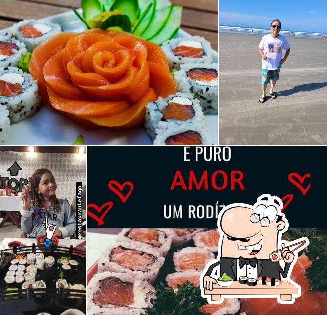 Presenteie-se com sushi no Restaurante Fago