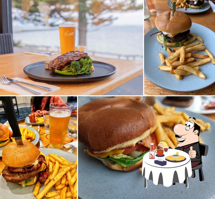 Try out a burger at Zone Restaurant & Bar