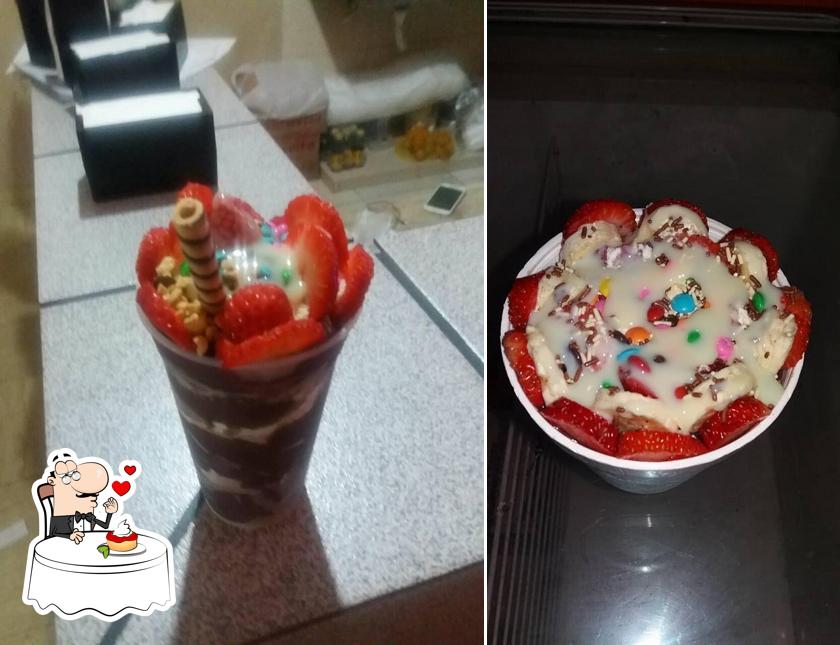 Grey Lanches serve uma seleção de sobremesas