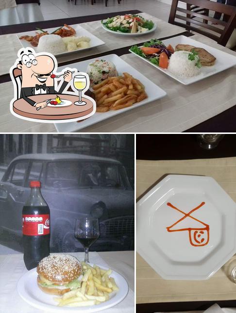 Dê uma olhada a imagem mostrando comida e interior no Du'Preto Restaurante & Eventos