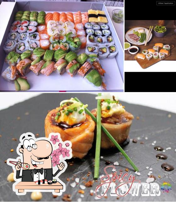 Try out various sushi options