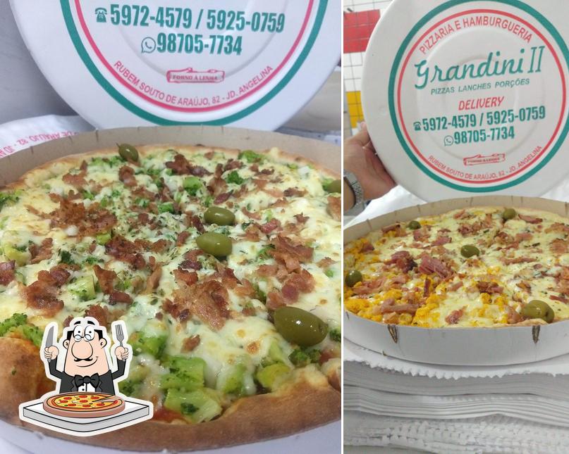 Escolha pizza no Pizzaria Grandini II