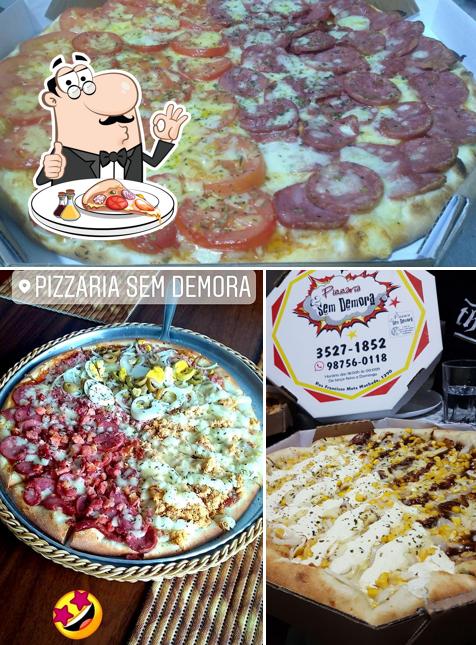 Experimente pizza no Sem Demora Pizzaria