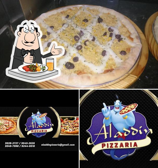 Comida em Aladdin Pizzaria