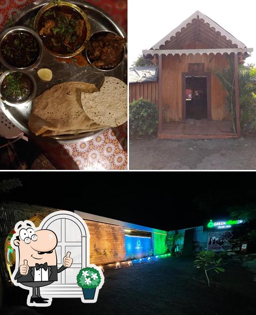 The image of exterior and food at Green Olives Pure Veg Restaurant & Banquet