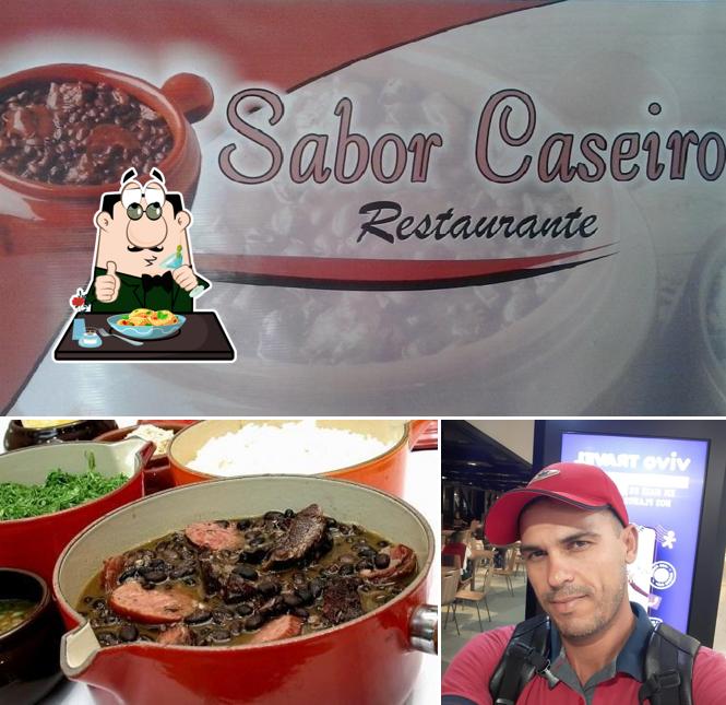 Esta é a foto mostrando comida e interior no Sabor Caseiro Restaurante