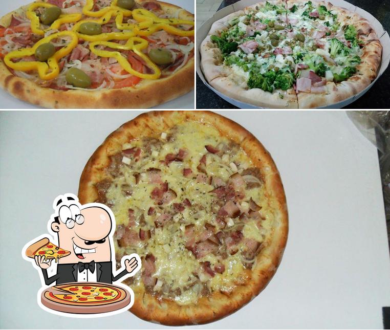 No Pizzaria Bonna Massa l Pizzas e Esfihas, você pode degustar pizza