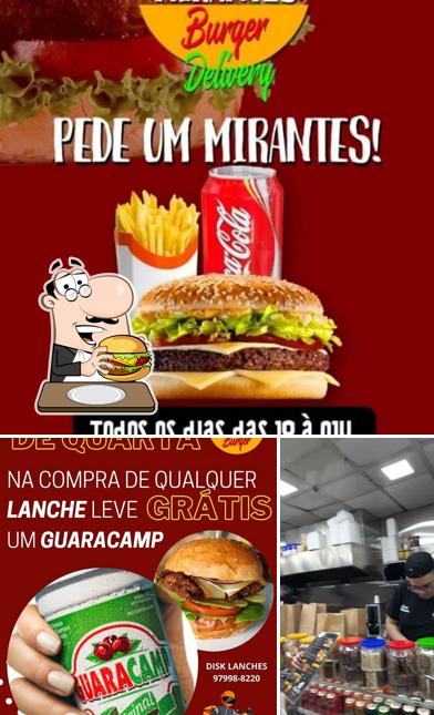 Hambúrguer em Mirante's Burger