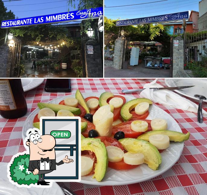 The picture of exterior and food at RESTAURANTE LAS MIMBRES CASA ANA