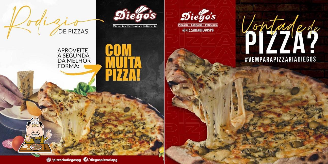 No Diego’s Pizzaria, você pode degustar pizza