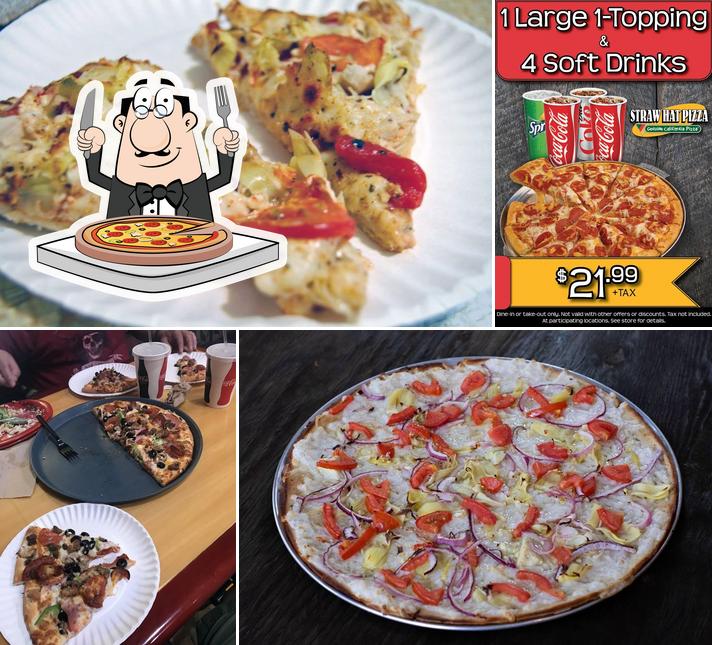 Straw Hat Pizza in Tracy Restaurant menu and reviews