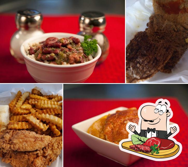 Get meat meals at Frank's Cajun and Soul Kitchen