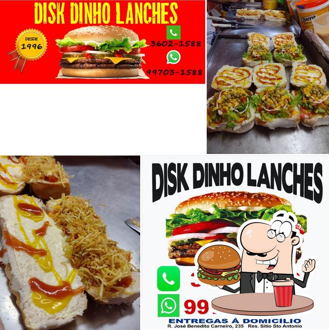 Peça um hambúrguer no Disk Dinho Lanches