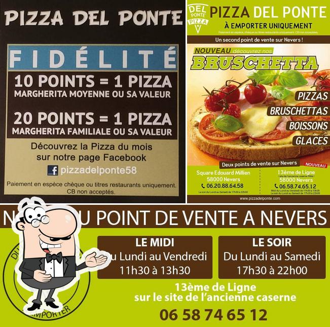 Pizza Del Ponte pizzeria, Nevers, Sq. Edouard Millien - Restaurant menu ...