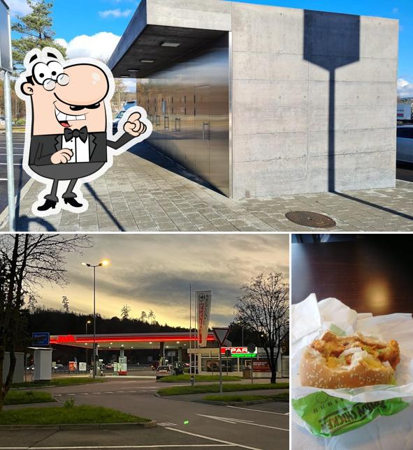 Goditi la vista dagli esterni di Autogrill Schweiz AG Raststätte Forrenberg Nord