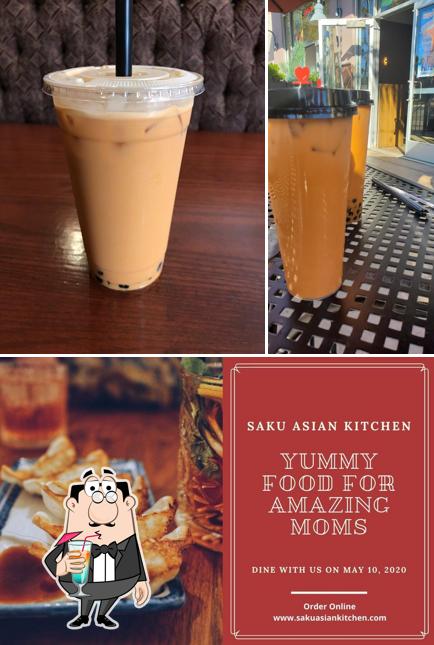 The picture of Saku Asian Kitchen’s drink and food