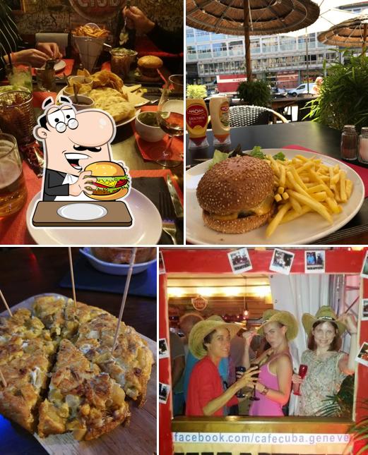 Prova un hamburger a Café Cuba