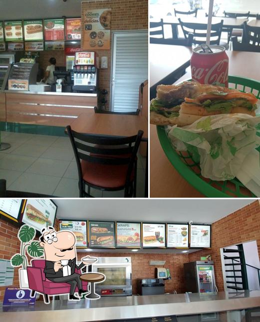 O interior do Subway