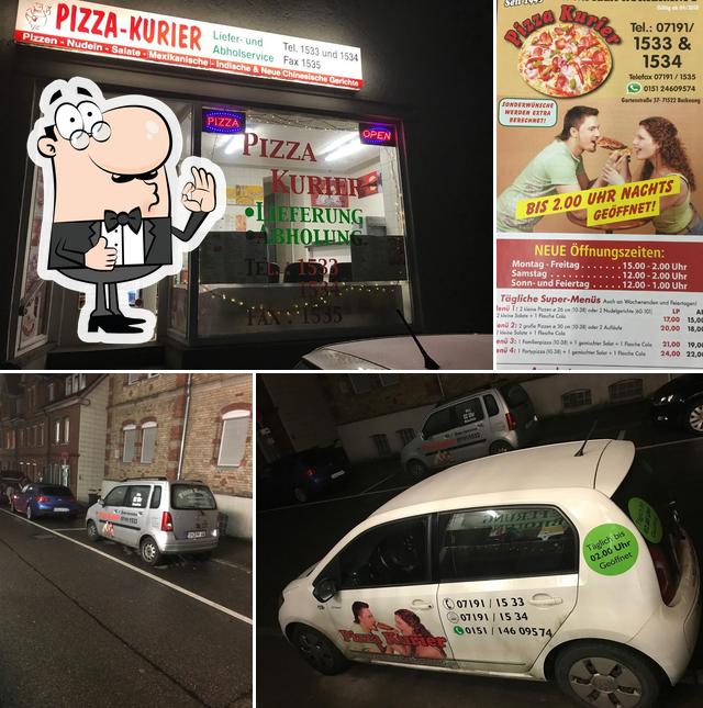 Look at the picture of Pizza Kurier
