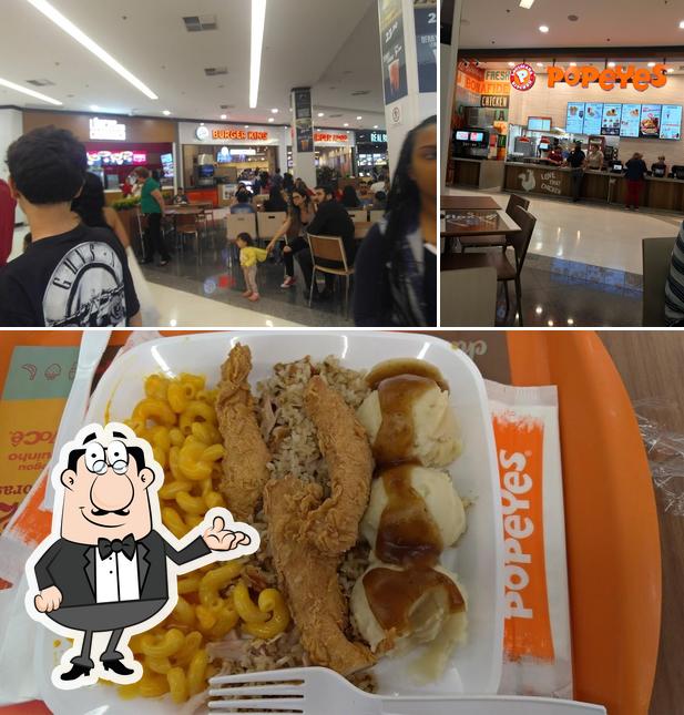 O Popeyes Louisiana Kitchen se destaca pelo interior e comida