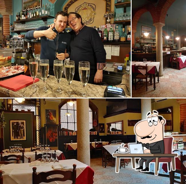 Antica Locanda Bissone si caratterizza per la interni e bancone da bar
