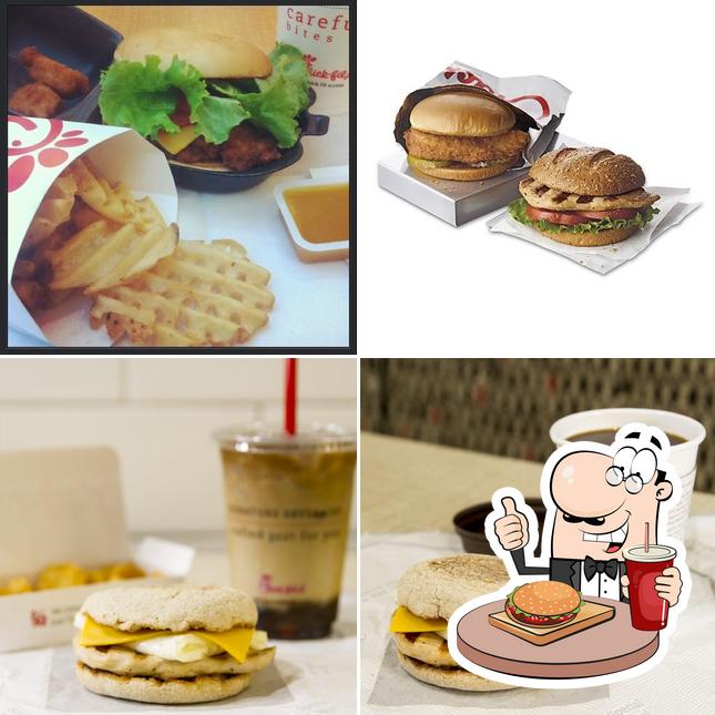 Order a burger at Chick-fil-A