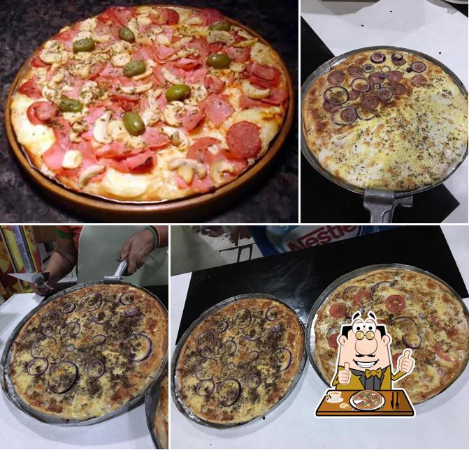 Experimente pizza no Churrascaria e Pizzaria O Dedé