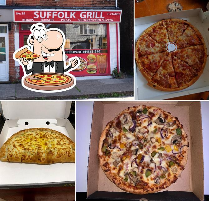 Pick pizza at Suffolk Grill