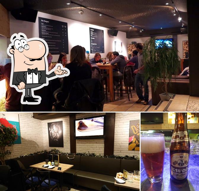 Tra le varie cose da Burger Lounge si possono trovare la interni e birra