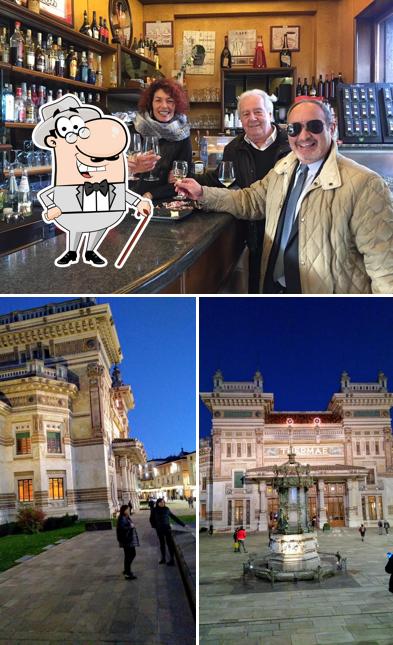 La foto della esterno e bancone da bar di Caffè Romagnosi
